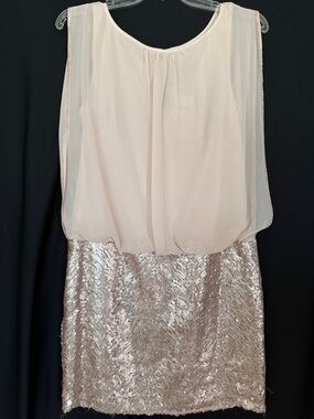 Cache Blush Pink Chiffon Dress